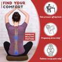Stuffed Donut Pillow Seat Cushion | for Tailbone and Coccyx Pain, Hemorrhoids, Bed Sores, Pregnancy, Prostate, Surgery Recovery, Sitting Pressure Relief, for Home, Office and Car (Brown)