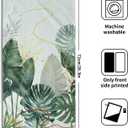 Imiss Palm Leaf Tropical Hand Towel Set of 2,Summer Green Gold Leaves Botanical Kitchen Dish Towels 14.4 x 28.3 Inch Soft Bathroom Guest Towels for Spa Yoga Gym Decor
