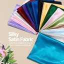 Homiest Emerald Green Satin Fabric by The Yard, 5 Yards x 58 Inch Charmeuse Satin Fabric Silky & Shiny Cloth Fabric, Smooth Bridal Satin Fabric for Wedding Dress, Clothing Making, DIY Crafts, Sewing