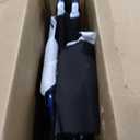 Drive Medical Blue Streak Lightweight Foldable Wheelchair for Adults, Seniors, and Disabled - Swing-Away Elevating Leg Rests and Flip-Back Padded Arms - Black/Blue (20 Inch)