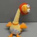 Jollybaby Plush Talking Singing Dancing Musical Strawberry Duck Toy for Toddlers 1-3 Just Like Cactus Toy, Music Mimicking Interactive Toys for Crawling Kids, Sensory Gift for Baby 0-6-12 Month