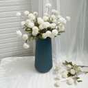Faux Kiku Flower - White 12 Stems Faux Silk Mini Chrysanth with Stems Bulk Pompon Mum Artificial White Flower Ball for Floral Arrangements Silk Flowers for Home Decor Indoor