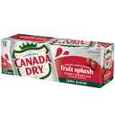 Canada Dry Zero Sugar Cherry Gingerale Fruit Splash 12oz, Pack of 12 (EXP 08/16/25)