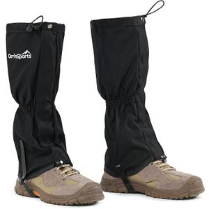 Waterproof Adjustable Leg Gaiters for Men and Women Snow Boot Gaiters for Hiking in Hunting Sand and Mud Mountain Climbing or Snowshoeing (Large-X-Large, Black)