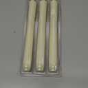 Homemory 3 Pcs Real Wax Flameless Taper Candles with Remote Timer and Dimmer, Battery Operated Candlesticks with Flickering Light, Ivory Window Candles, 9.6 Inches for for Wedding Home Decor