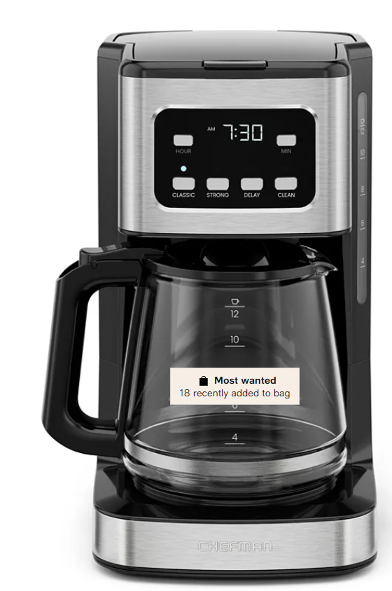 Chefman
12-Cup Digital Coffee Maker