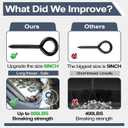 DELSWIN Eye Hooks Screw Eye Bolt - 800Lbs, 6 Inch Heavy Duty Eye Hooks, Rustproof Self Tapping Eye Bolts Eyelet Screw for Indoor & Outdoor, Hammock, Swing, Securing Cables Wire (4 Pack)