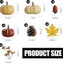 Artgar Pumpkin Decor Set, 23 PCS Fall Harvest Decorations Including Mini Pumpkins, Acorns, Pinecones, Berries, Maple Leaves for Home Table Wedding DIY Fall Halloween Thanksgiving Decor