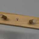 Wall Mounted Coat Rack 24 inches, Hickory Wood Wall Coat Hooks with 6 Hooks, Wooden Coat Hanger for Hanging Clothes Robes Towels Hats, Natural