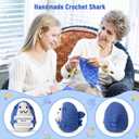 3 x ddLUCK Positive Gifts for Women Men, Birthday Graduation Teacher Appreciation Gifts for Girls Friends Teens Coworker, Emotional Inspirational Support Cheer Up Handmade Crochet Shark Office Desk Decor