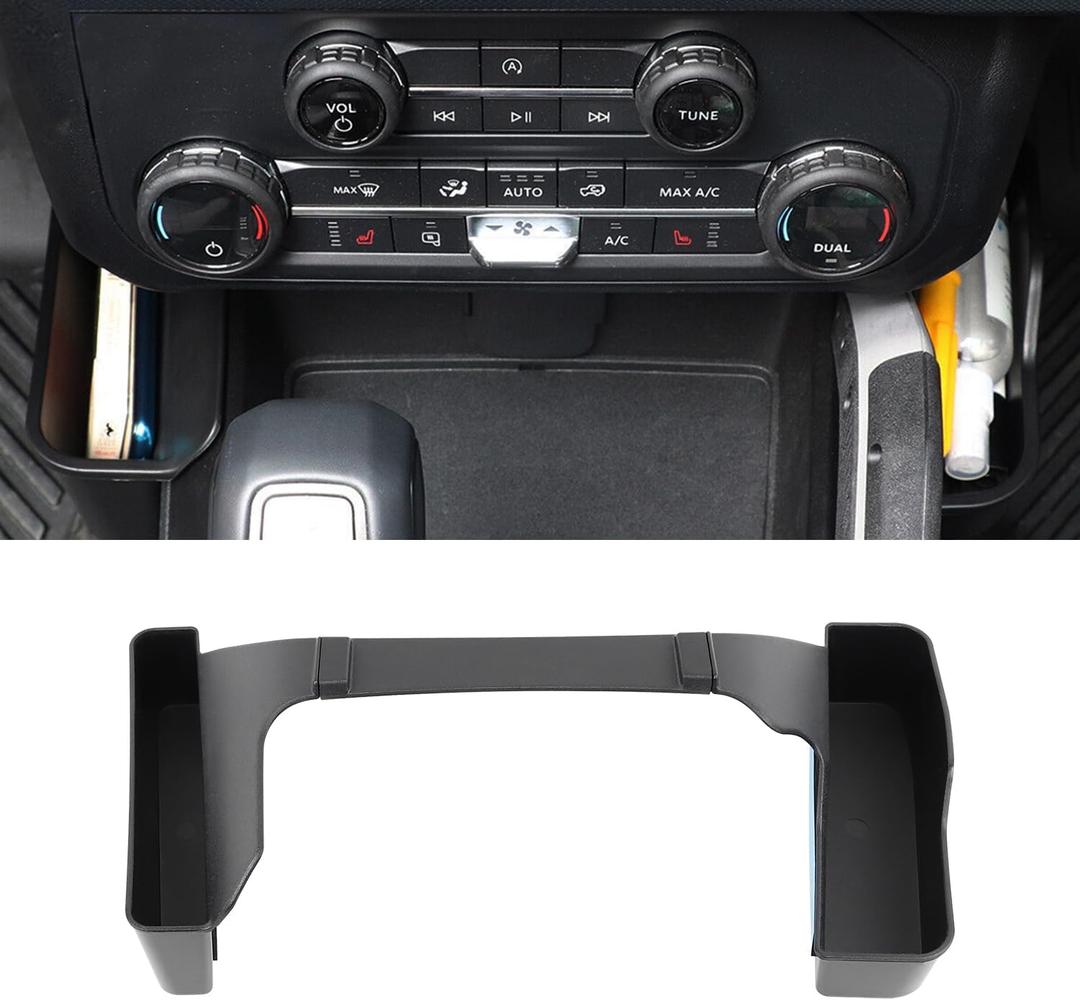 Center Console Shifter Organizer Tray Compatible with Ford Bronco 2021-2025 Center Console Gear Side Storage Box Tray Interior Accessories for Bronco (Not Fit Bronco Sport)