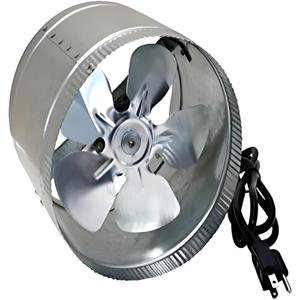 SunStream 10 Inch 1170 CFM Inline Booster Duct Fan Ventilation HVAC Exhaust Fan with Low Noise for Basements, Bathrooms, Kitchens and Workshops