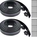 Garden Edging 30ft x 2 Inch Black Landscape Edging, 54 Spikes for Lawn 2 Inch Tall
