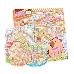 DIY 3D Sticker Scene, Mega Pack of 50 Sets, Animal, Restaurant & Bedroom Sceces, Make Your Own Mini Room, Sticker Therapy for Adults, Stress Relief and Pass the Time.