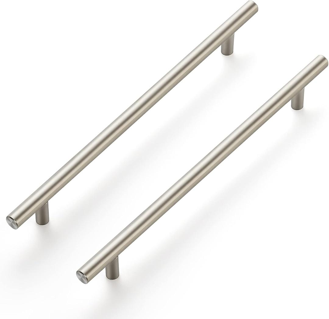 Ravinte 10 Pack 11-3/10 Inch Cabinet Handles Brushed Nickel Stainless Steel Cabinet Handles Kitchen Cupboard Pulls 8-13/16" Hole Center