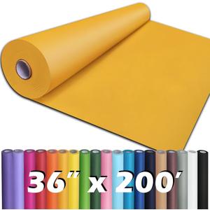 PerkHomy 36" x 2,400" (200') Orange Kraft Paper Roll for Craft Bulletin Board Paper Kids Art Table Covering Crafting Gift Wrapping Bouquet Packing Parcel 80GSM 55LB (Orange, 36" x 200')