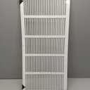 34" X 12" Steel Return Air Filter Grille for 1" Filter - Easy Plastic Tabs for Removable Face/Door - HVAC Duct Cover - Flat Stamped Face -White [Outer Dimensions: 35.75w X 13.75h]