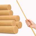 6PCS Bamboo Dowel Rods 5/8” x 48” Long – Round Wooden Dowels for Crafts DIY and School Projects Natural Unfinished Craft Wood Sticks for Crafting and Decor Smooth Surface Birch Alternative