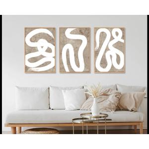 LHIUEM Abstract Shapes Framed Canvas Print Wall Art Set Duotone Minimalist Brush Stroke Wall Painting Modern Brown Boho Artwork for Living Room, Bedroom, Office - 16 x24 x3 LHIUEM Abstract Shapes Framed Canvas Print Wall Art Set Duotone Minimalist Brush Stroke Wall Painting Modern Brown Boho Artwork for Living Room, Bedroom, Office - 16 x24 x3