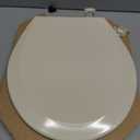 Bemis 500EC Durable Wood Toilet Seat with Easy Clean Hinges, Made in USA, Round, Bone