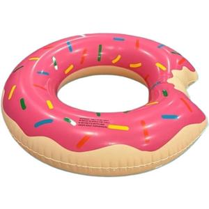 Inflatable Pool Floats 1pc Inflatable Donut Swimming Ring PVC Pool Float Swim Circle Pool Party Fun Water Rest Floating Accessories (Pink, 90)
