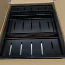 3 Tier Foldable Spice Rack for Countertop Iron Kitchen Seasoning Organizer for Cabinet, Black