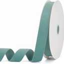 Dusty Green Velvet Ribbon 1 Inch x 20Yd,Double Faced Premium Velvet Ribbon for Gift Wrapping Handmade Crafts Bow Making,Christmas and Wedding Decoration(1" Dusty Green)