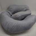MOON PARK Pregnancy Pillows for Sleeping - U Shaped Full Body Maternity Pillow with Removable Cover - Support for Back, Legs, Belly, HIPS - 57 Inch Pregnancy Pillow for Women - Grey