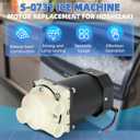 S-0731 Ice Machine Water Pump Motor for Hoshizaki, Assembly with Cable & Plug Replacement for KM Series KM-1300M KM-1600M 120V 60W Service Kit