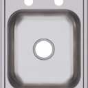 Elkay Dayton D117212 Single Bowl Top Mount Bar Sink, 17 x 21, Stainless Steel
