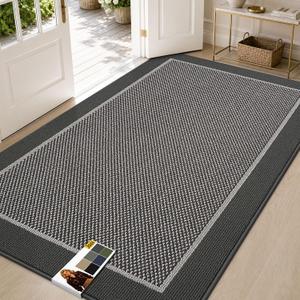 JSEI Dirt Trapper Door Mat 36"x60", Non-Slip Doormat,Dark Grey
