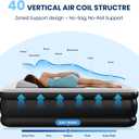 Queen Air Mattress with Built-in Pump, Heavy-Duty 800 lbs Support, 48-Hour Leak-Tested, Upgraded 3-Layer Protection PVC, 3 Min Fast Inflation, Portable Air Bed for Home, Guest & Camping
