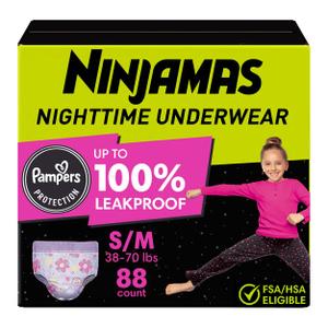 Pampers Ninjamas Nighttime Girls' Underwear S/M, 88