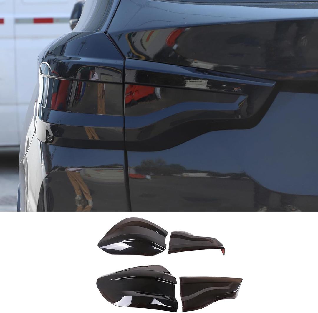 Smoked Tail Light Covers Compatible with BMW X3/iX3/X3M G01 G45 Car Taillight Protection Cover Rear Light Guards Exterior Accessories (2018-2021)