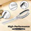 5 x Rib Membrane Removal Tool, Rib Prep Tool, BBQ Rib Skinner, Stainless Steel Rib Membrane Remover Tool, Ergonomic Design for Easy Membrane Removal