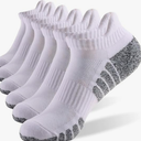 Men's Ankle Socks Athletic Low Cut Cushioned Moisture Wicking, Running Socks Arch Support Breathable, 6 Pack