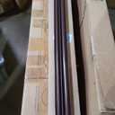 Pushglossy 1 Pcs 36" Double Bubble Kerf Door Sweep 1-3/4" Wide Vinyl Weatherstrip Seal for Exterior Doors, Energy Efficient Draft Stopper, Easy Slide in Installation, Blocks Dust/insects/noise (Brown)