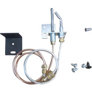 Manual Safety Pilot Control System for Gas Log Sets  Compatible with Natural Gas & Propane, Includes Heat Shield and Pilot Kit (Pilot)