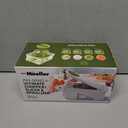 Mueller Pro-Series All-in-One, 12 Blade Mandoline Slicer for Kitchen, Food Chopper, Cucumber Slicer and Spiralizer, Cutter, Dicer, Grater, Gifts for Mom, Kitchen Essentials, White Sand/Green