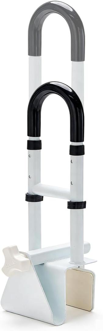 Adjustable Bathtub Handle and Grab Bar, Bathtub Safety Rail with Non-Slip Grip for Seniors, Elderly, Fits 3.1 to 6.7 Inch Tub Walls, Supports 300 lbs