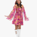 fun shack 70s Fancy Dress Women, Hippy Fancy Dress for Women, Womens Hippie Costume, Gogo Girl Costume Women