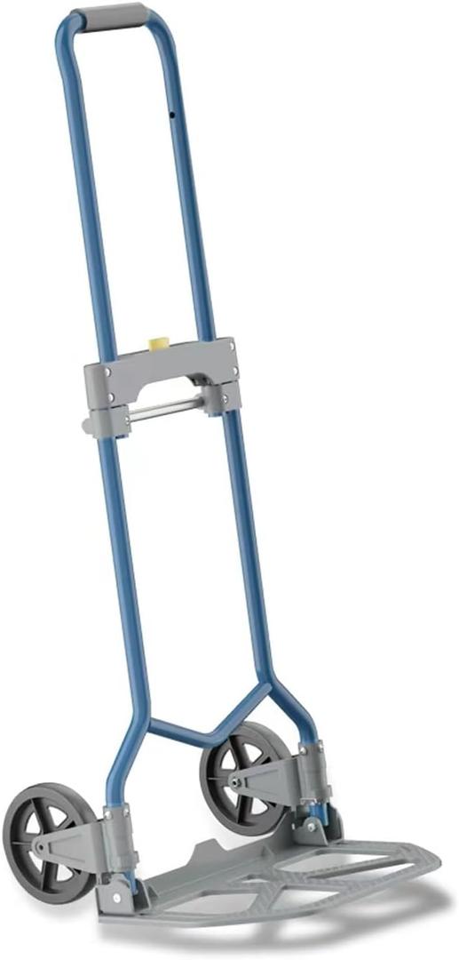 Folding Hand Truck Dolly, 200lbs Hand Cart with Telescopic Handle | Collapsible, Lightweight, Portable Dolly Cart with Wheels, Foldable for Shopping, Grocery, Travel, Home Use