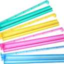 Mahjong Racks with Pushers4 Color Acrylic American Mahjong Tile Racks, Durable & Lightweight, Built-in Tile Pusher for Easy Play- Set of 4