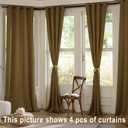 Gold Blackout Curtains for Bedroom and Living Room 2 Panels Set 52 inches Wide 104 inches Length Thermal Insulate Curtains, Cold or Heat and Full Light Blocking Curtains