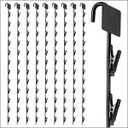 10 Pack Clip Strip Heavy Duty Metal Merchandising Strips, Clip Strips for Hanging Chips, Snacks, Candy in Retail Stores, Black, 31" Long, 2.5" W x 1.5" H Header, 12 Hook Stations