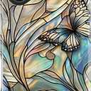 for iPhone 17 Case - Wireless Charging Compatible - Dual-Layer Hard Shell + Silicone Cover - Shockproof Protective Phone Case with Stylish Designs for Women - Butterflies Blue Gold