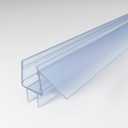 Frameless Shower Door Bottom Seal for 3/8" Thick Glass Door, 36 in Long Shower Door Sweep Stop Shower Leaks and Create a Water Barrier, Clear Vinyl
