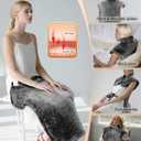 Heating Pad for Neck and Shoulders and Back Pain Relief, Electric Heat Pad Large Size 24X33 with 4 Timers, 6 Heat Levels, Auto-Off, Birthday & Christmas Gifts for Women Men Mom Dad, Dark Gray