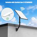 Gen 3 Starlink Mount, Adjustable Metal Starlink Standard Kit, Compatible with 4/4X/V3 Standard Dish with Pipe Adapter,Weatherproof,for Wall and Roof