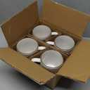 GBhome Large Coffee Mugs Set of 4, 16oz Handmade Stoneware Coffee Mugs Set with Large Handle for Cappuccino/Latte/Tea/Hot Cocoa, Dishwasher & Microwave Safe, Off White